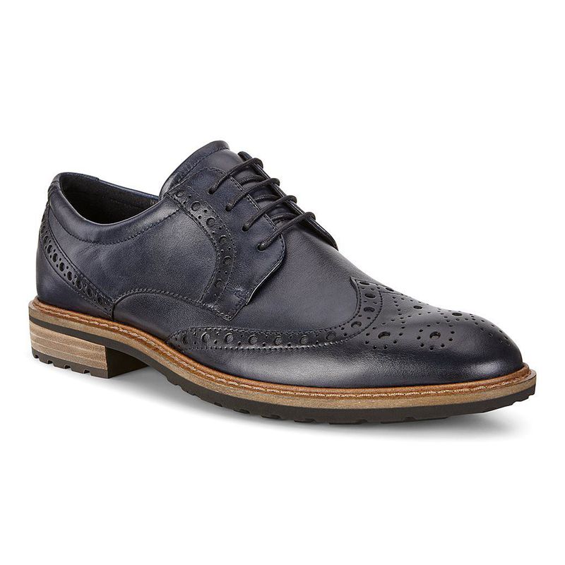 Zapato Brogue Ecco Vitrus I Para Hombre,Azules,934761-FOZ